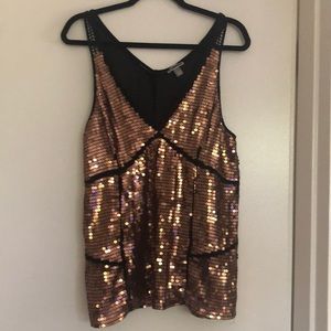 Chelsea28 Copper Sequin Tank